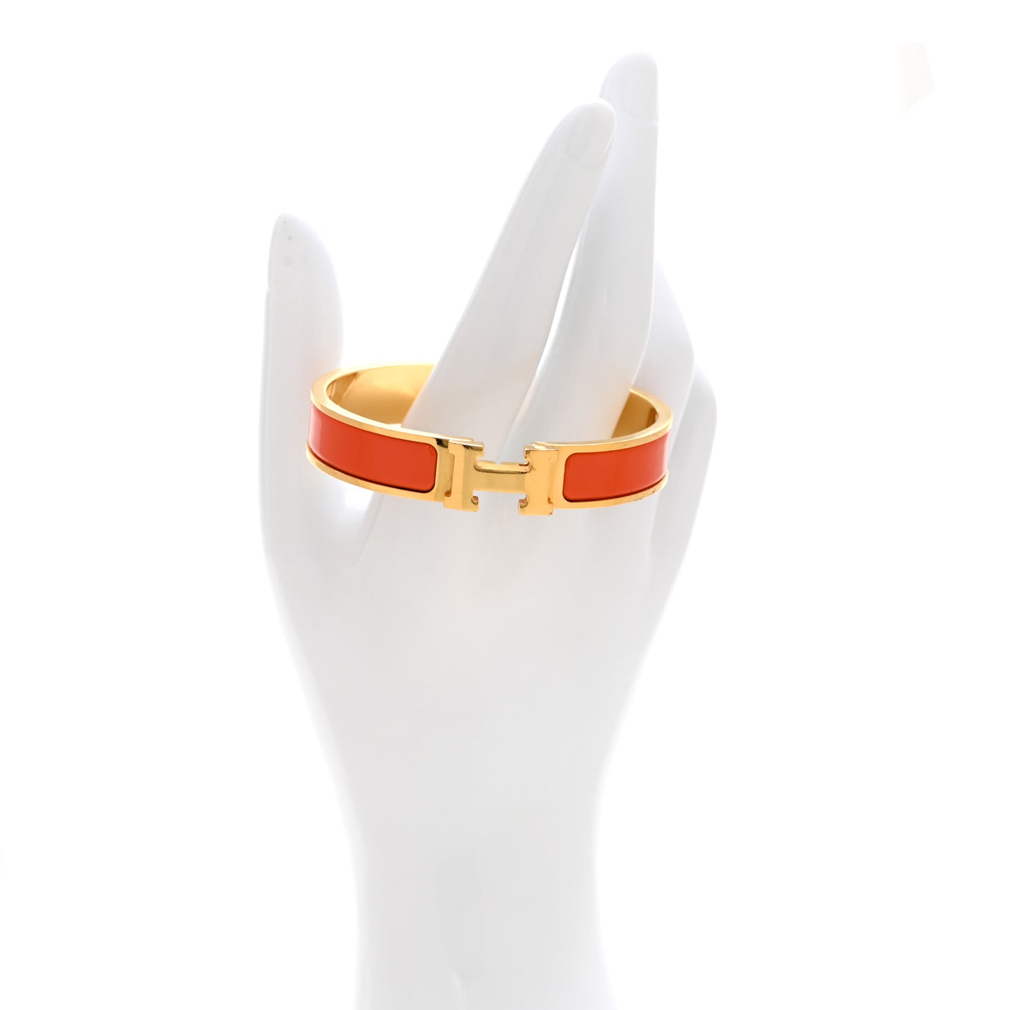 Enamel Narrow Clic Clac H Bracelet GM Orange