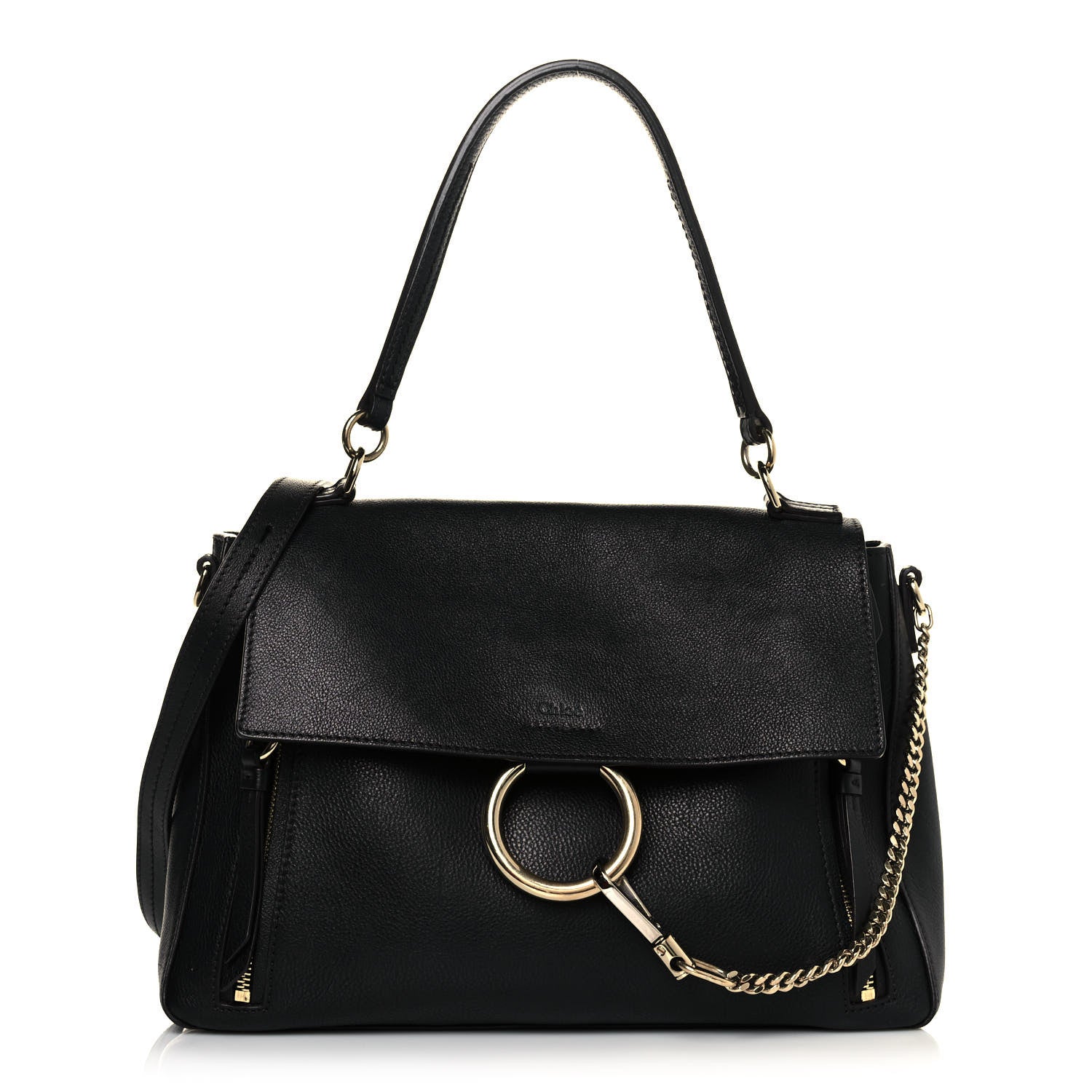 Chloe Calfskin Medium Faye Day Shoulder Bag Black 1 of 14
