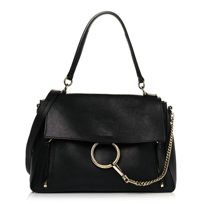 Chloe Calfskin Medium Faye Day Shoulder Bag Black 1 of 14