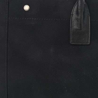 Saint Laurent Linen Calfskin Rive Gauche Tote Black 15 of 17