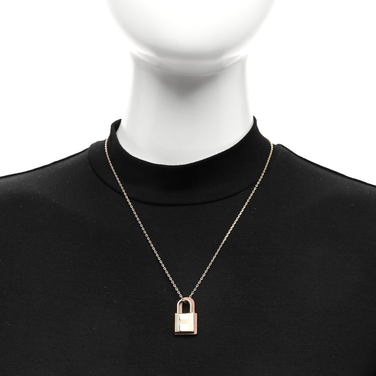 Hermes Swift Small O'Kelly Pendant Necklace Gold 2 of 6