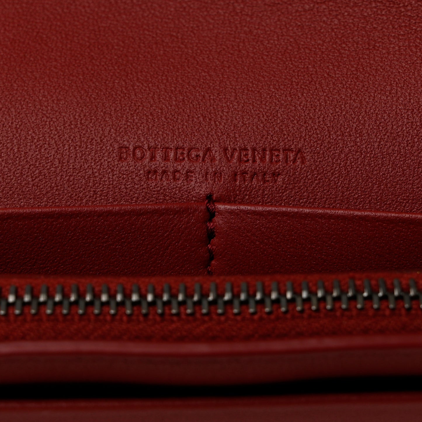 Nappa Intrecciato Continental Wallet on Chain Deco Rose Baccarra Rose