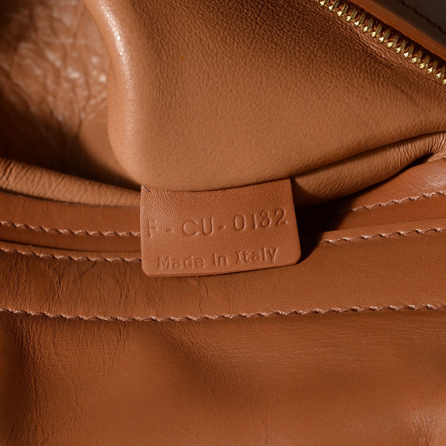 Smooth Calfskin Suede Medium Trapeze Tan