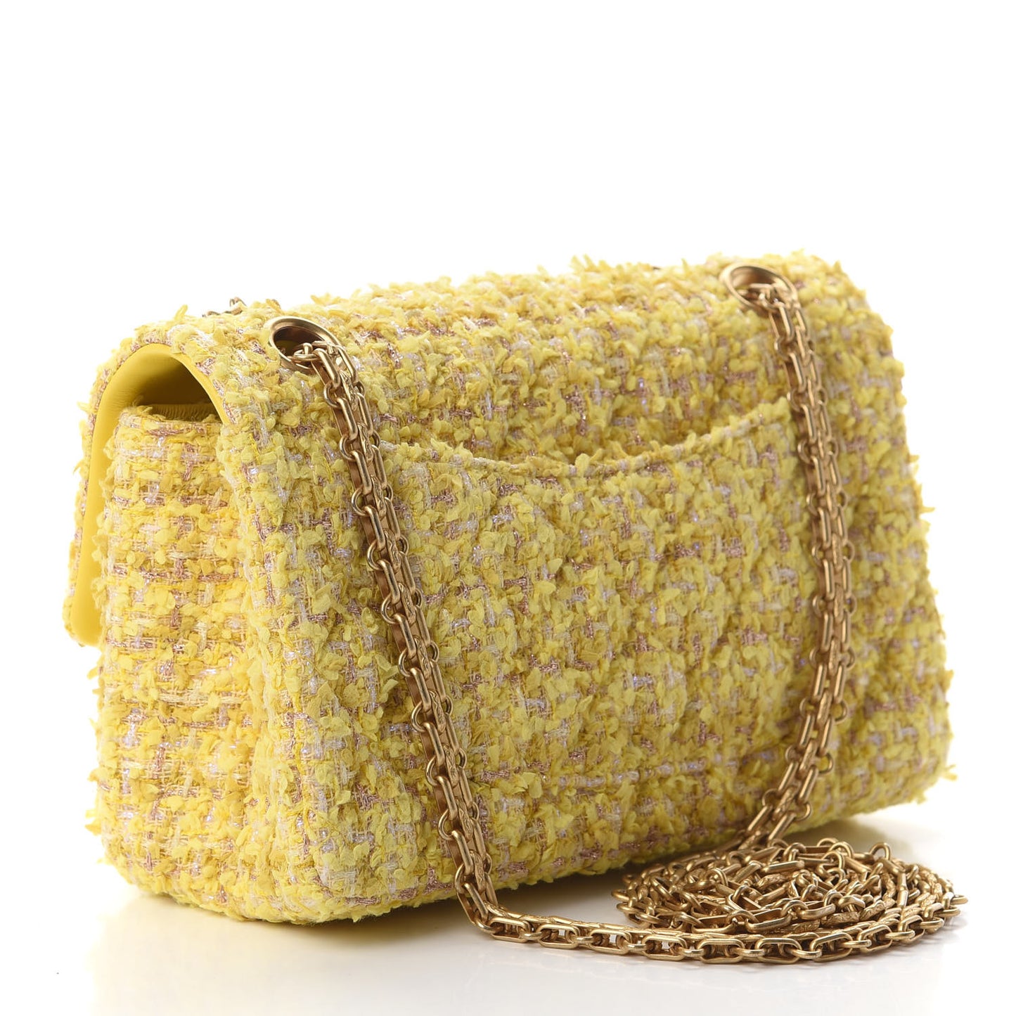 Tweed Quilted 2.55 Reissue Mini Flap Yellow