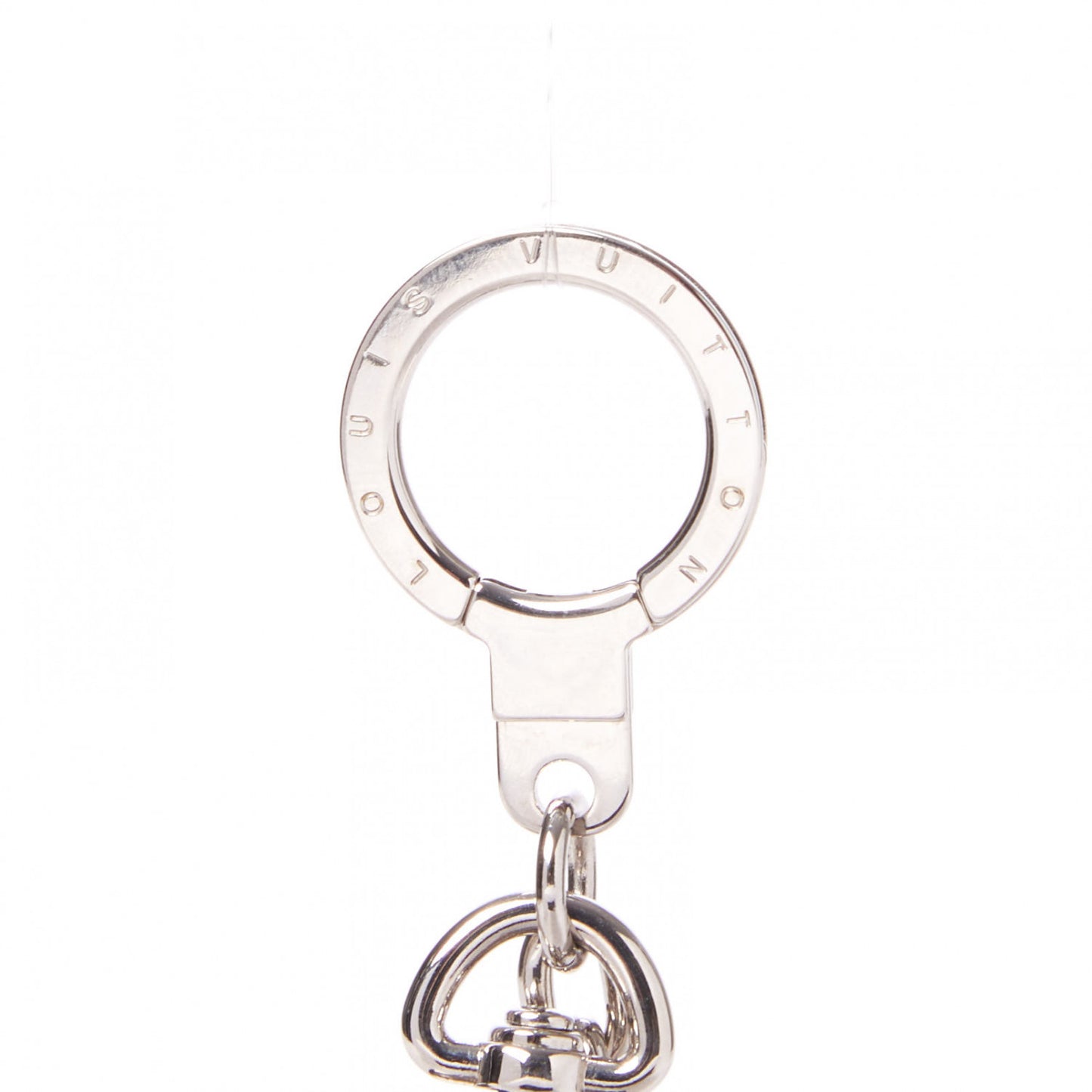 LV Facettes Bag Charm Key Holder Silver
