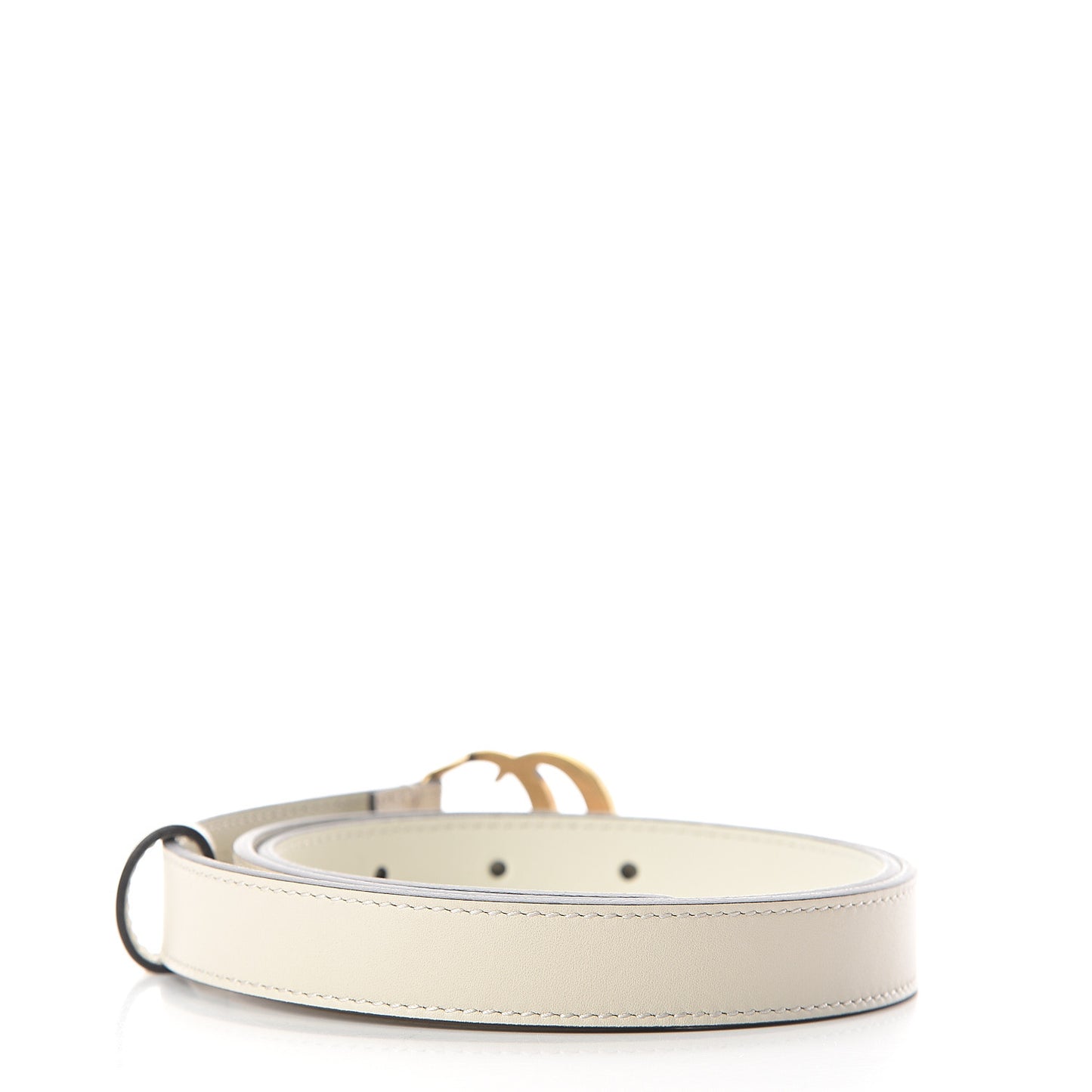 Calfskin Double G 20mm Belt 80 32 Mystic White