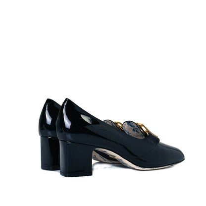 Gucci Vernice GG Victoire 55mm Loafer Pumps 37 Black 4 of 8
