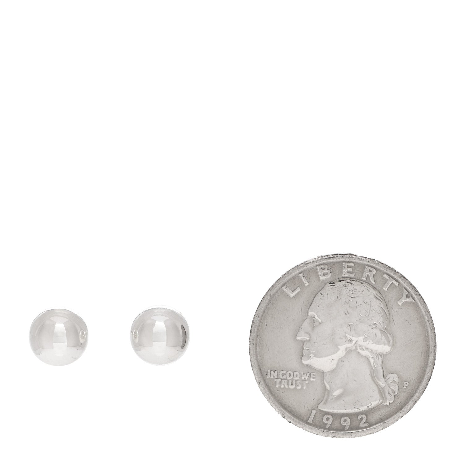 Tiffany Sterling Silver 8mm HardWear Ball Earrings 2 of 4