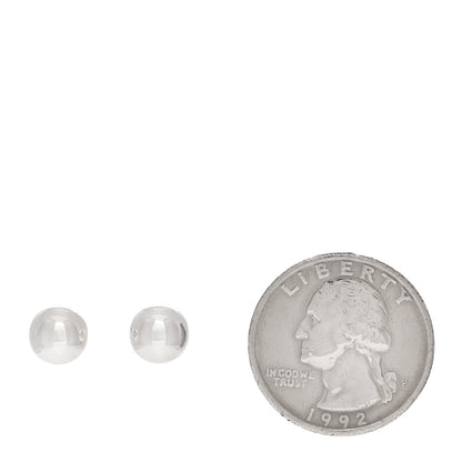 Tiffany Sterling Silver 8mm HardWear Ball Earrings 2 of 4