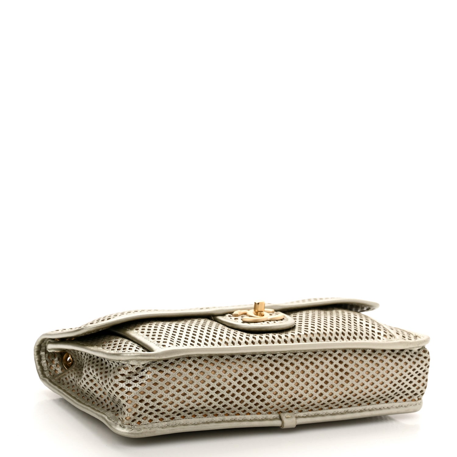 Chanel Perforated Calfskin Large Up In The Air Flap Light Gold 4 of 10