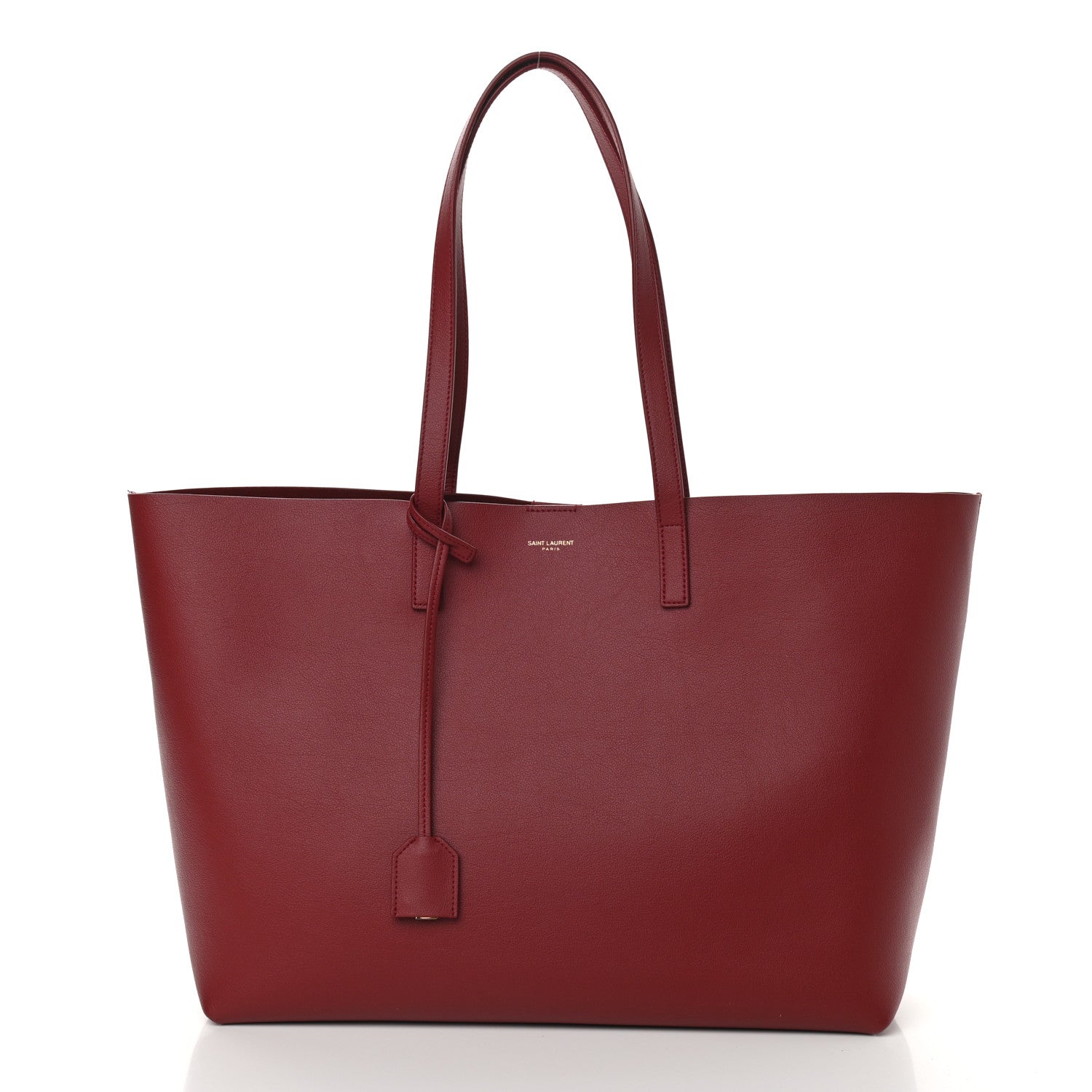 Saint Laurent Calfskin Large Shopping Tote Opyum Red 3 of 10