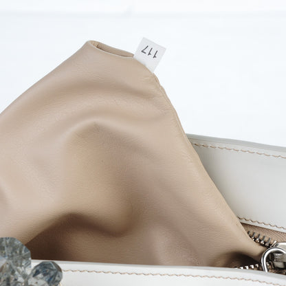 Prada Spazzolato Crystal Tote Talco 8 of 8