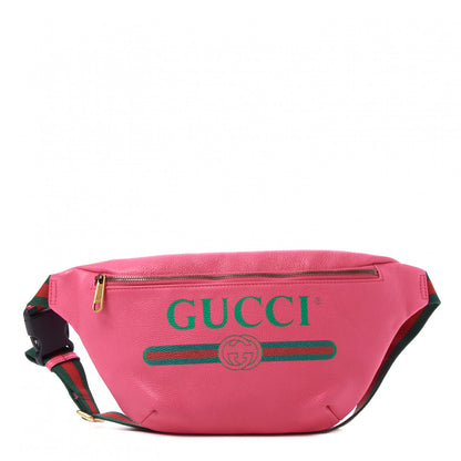 Gucci Grained Calfskin Logo Belt Bag Pink 1 of 9