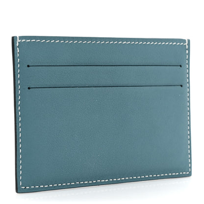 Hermes Swift Citizen Twill Card Case New Bleu Jean 3 of 10