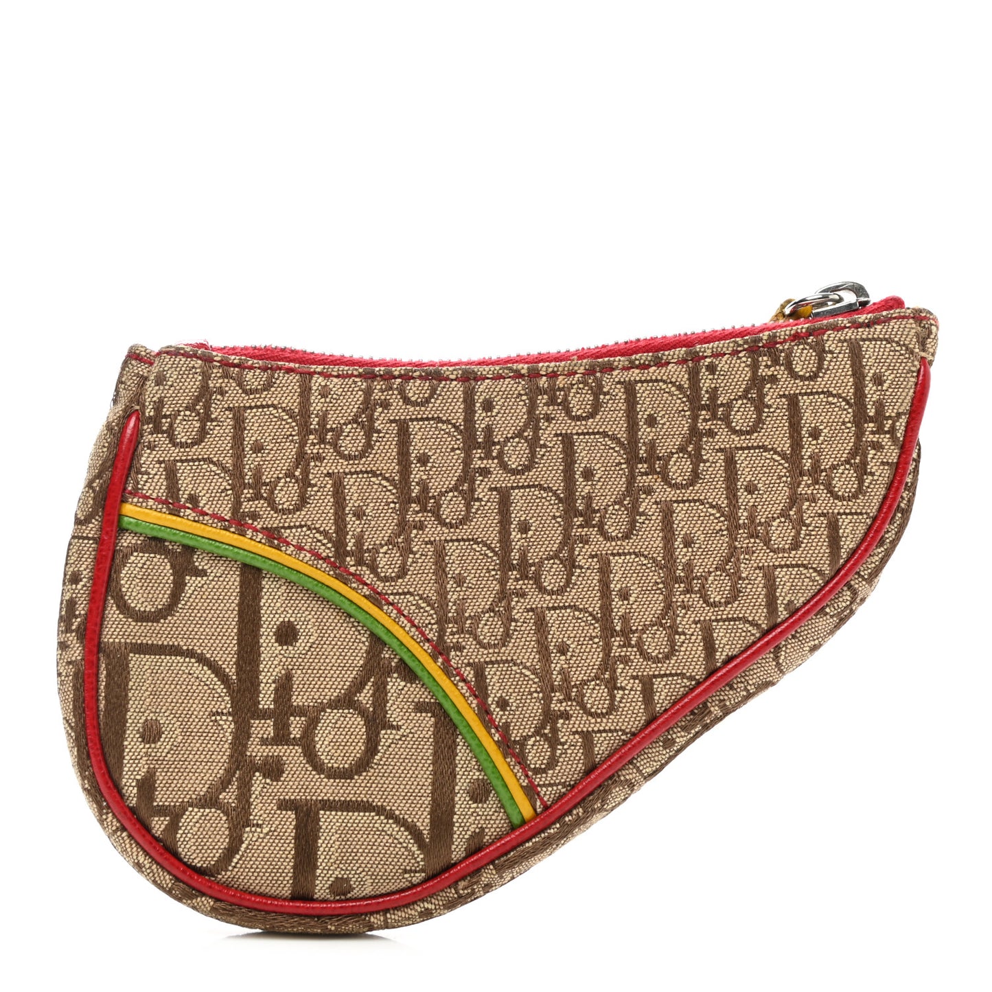 Monogram Rasta Saddle Coin Purse Beige