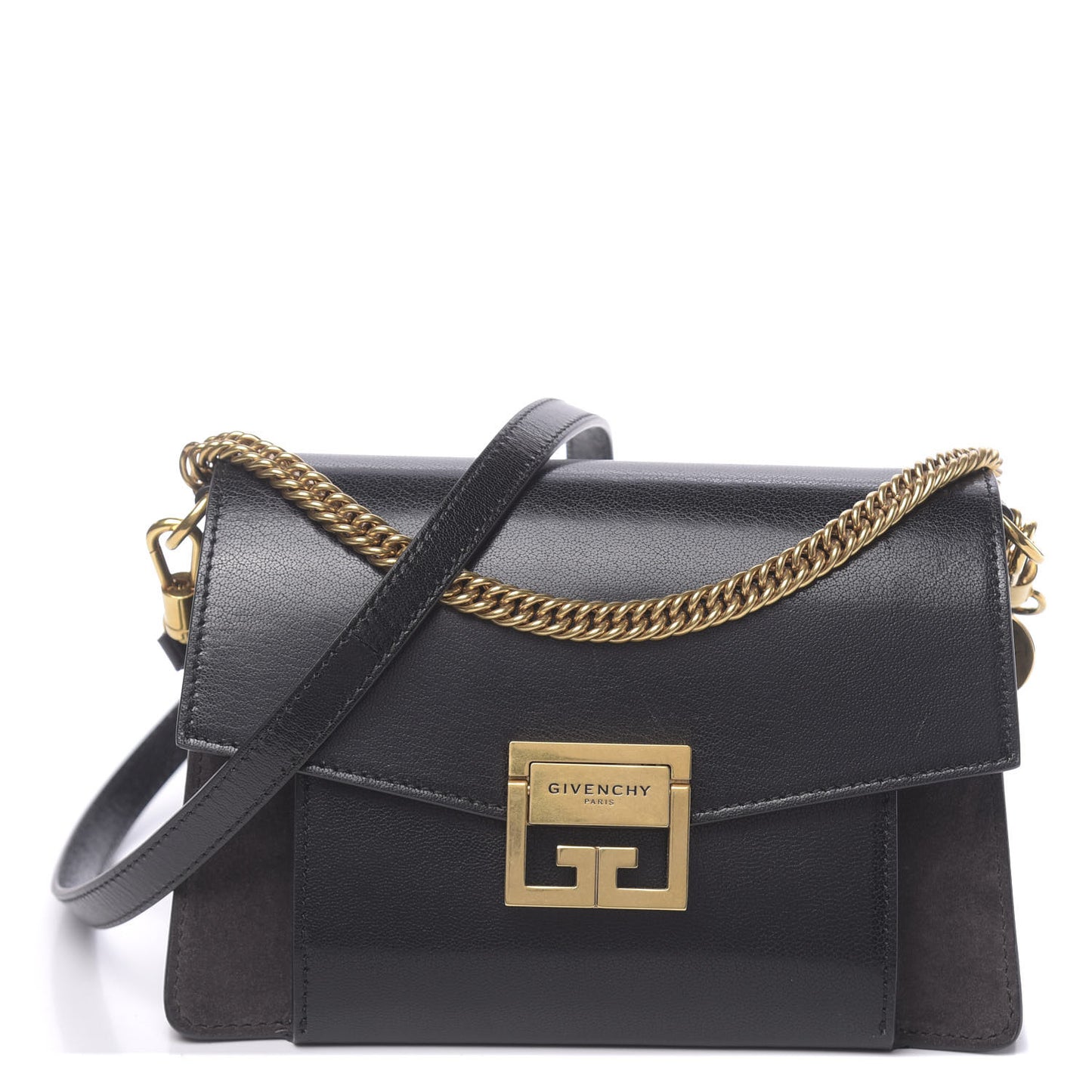 Goatskin Suede Small GV3 Shoulder Bag Black