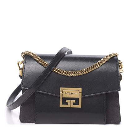 Givenchy Goatskin Suede Small GV3 Shoulder Bag Black 1 of 9