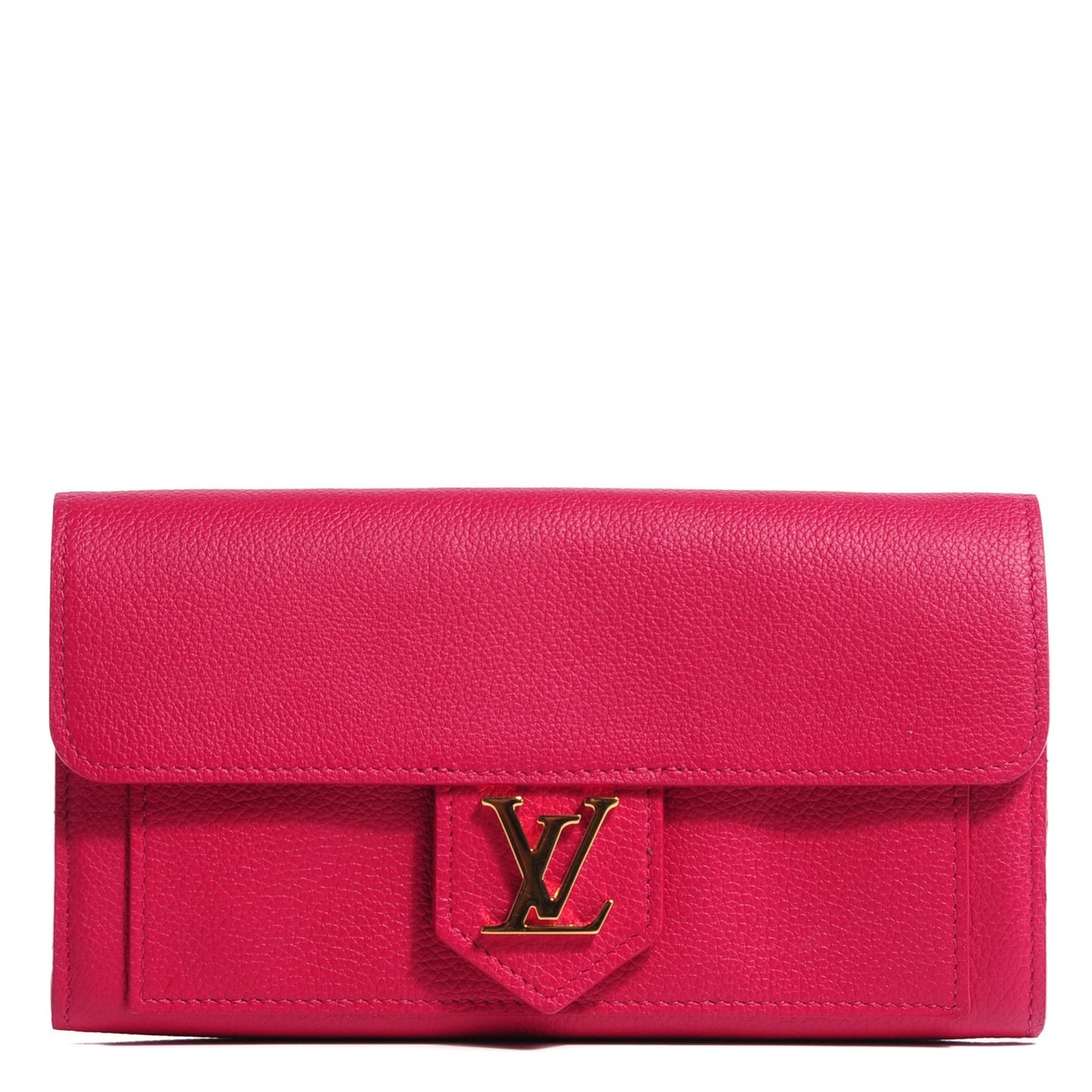 Calfskin Lockme Wallet Dahlia