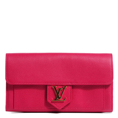 Louis Vuitton Calfskin Lockme Wallet Dahlia 1 of 8