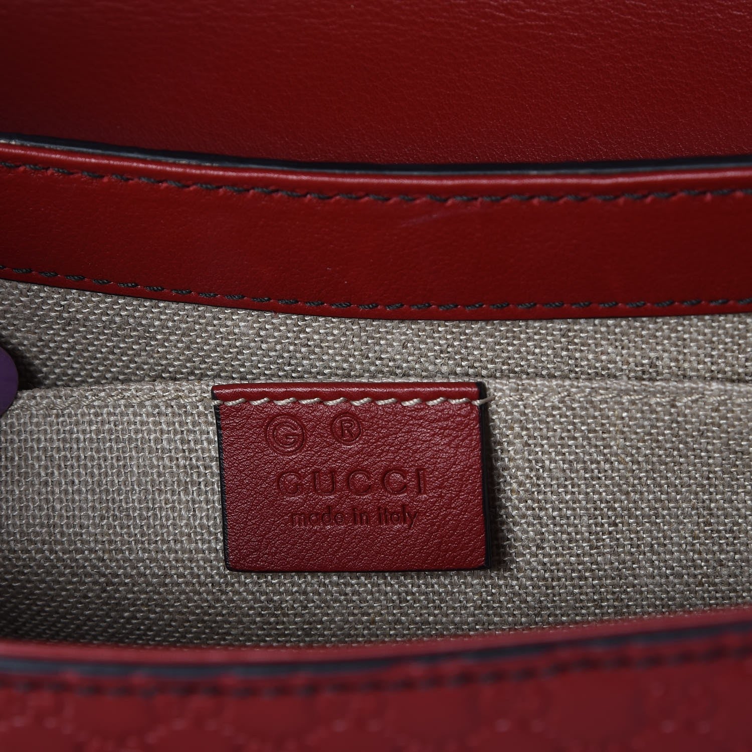 Gucci Microguccissima Medium Emily Chain Shoulder Bag Red 6 of 9