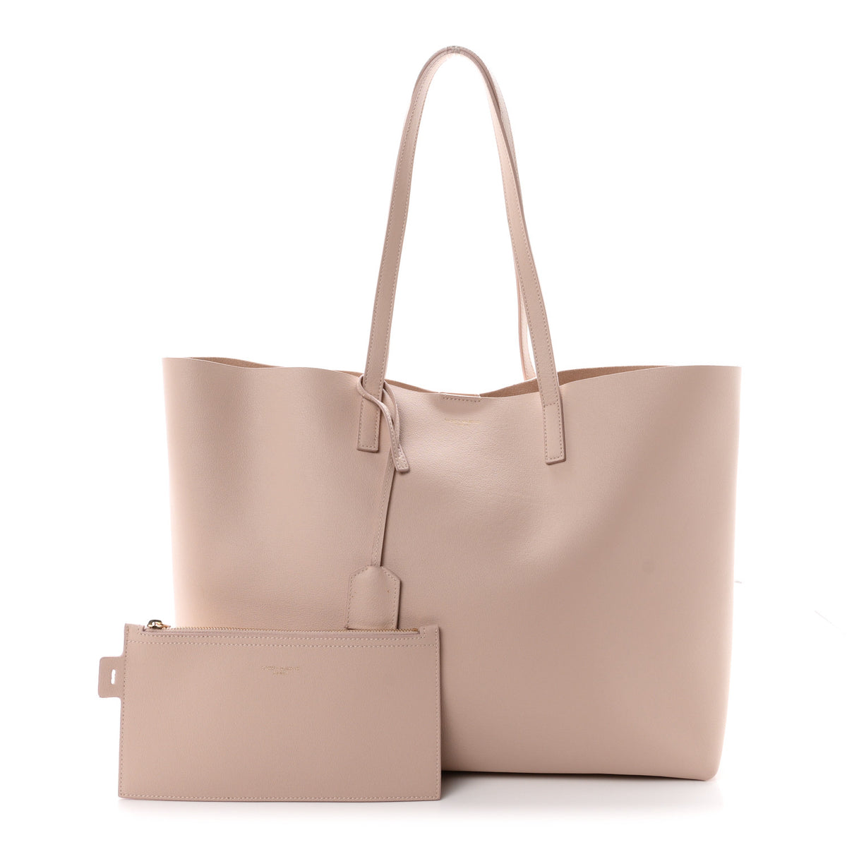 Saint Laurent Calfskin Large Shopping Tote Marble Pink 3 of 11