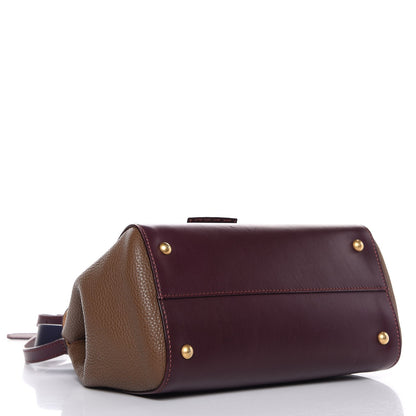 Fendi Cuoio Silvana Bag Beige Deep Berry Blue 4 of 12