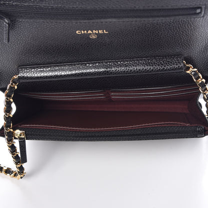 Chanel Caviar Quilted Wallet On Chain WOC Black 5 of 11