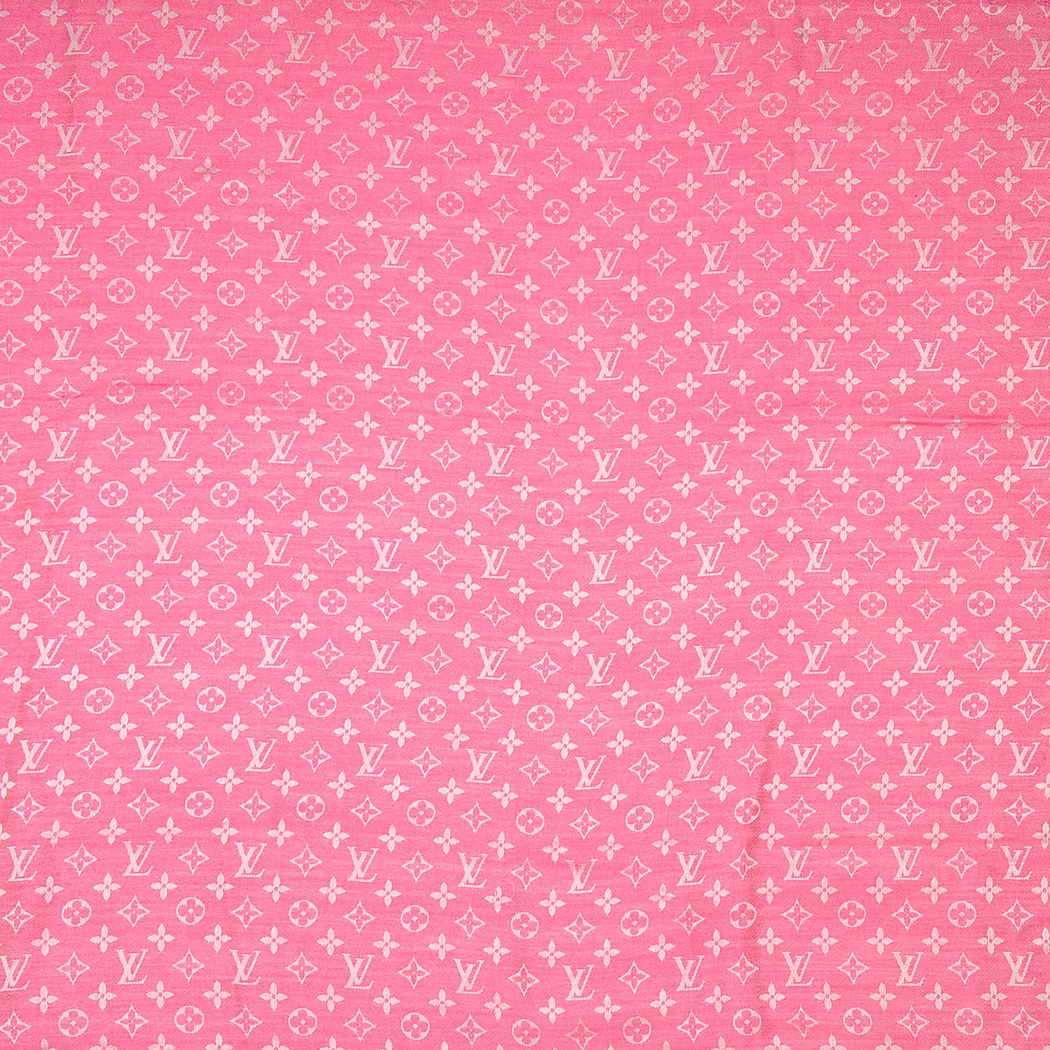 Louis Vuitton Wool Silk Monogram Denim Shawl Pink 3 of 4