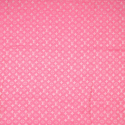 Louis Vuitton Wool Silk Monogram Denim Shawl Pink 3 of 4