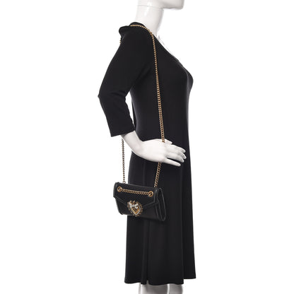 Dolce & Gabbana Smooth Calfskin Mini Devotion Crossbody Bag Black 2 of 10