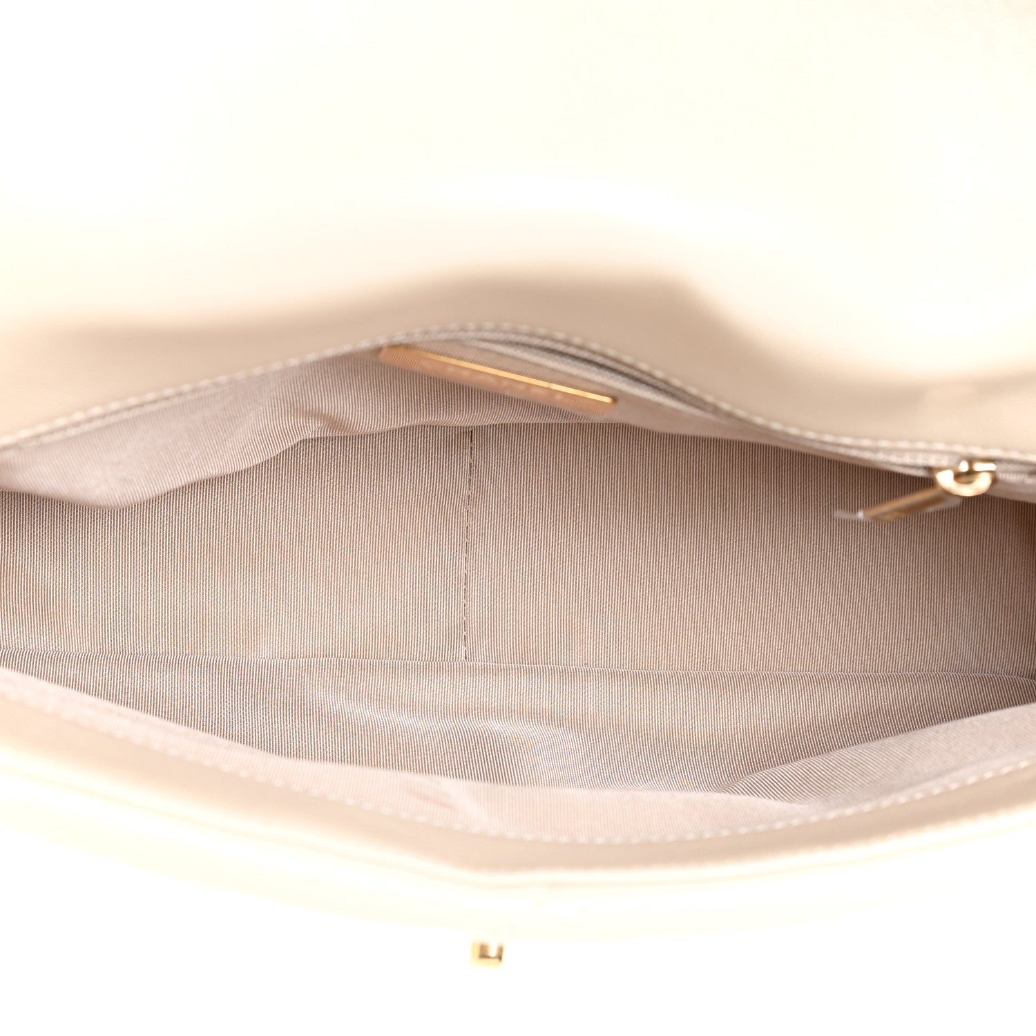 Chanel Goatskin Quilted Large Chanel 19 Flap Light Beige 5 of 12