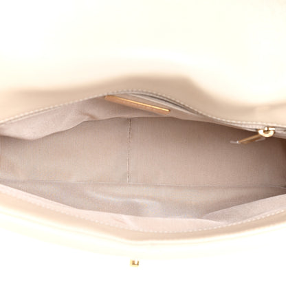 Chanel Goatskin Quilted Large Chanel 19 Flap Light Beige 5 of 12