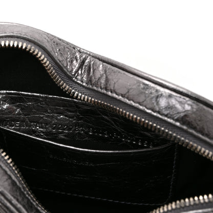 Balenciaga Metallic Agneau Arena Mini Le Cagole Heart Bag Silver 7 of 10