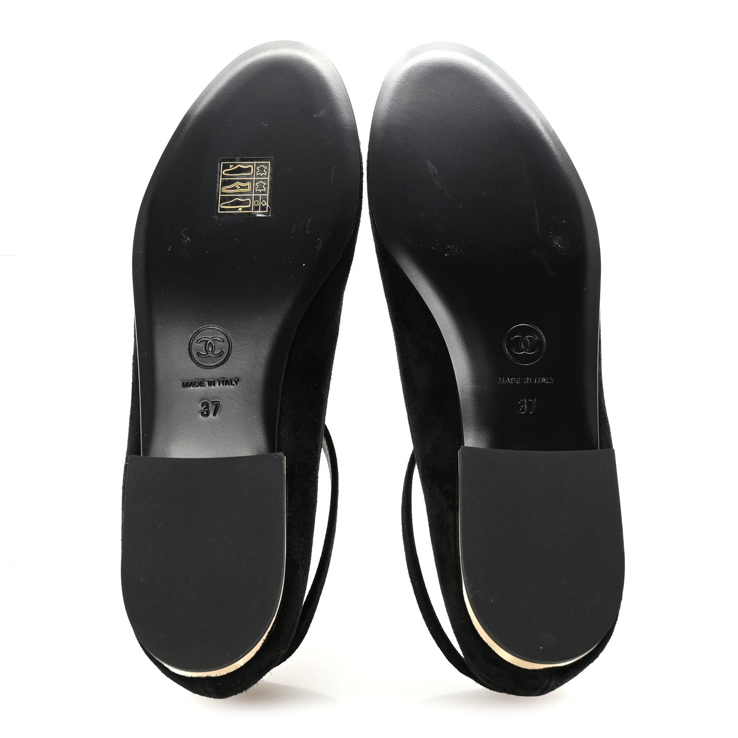 Suede Patent Cap Toe CC Mary Jane Flats 37 Black