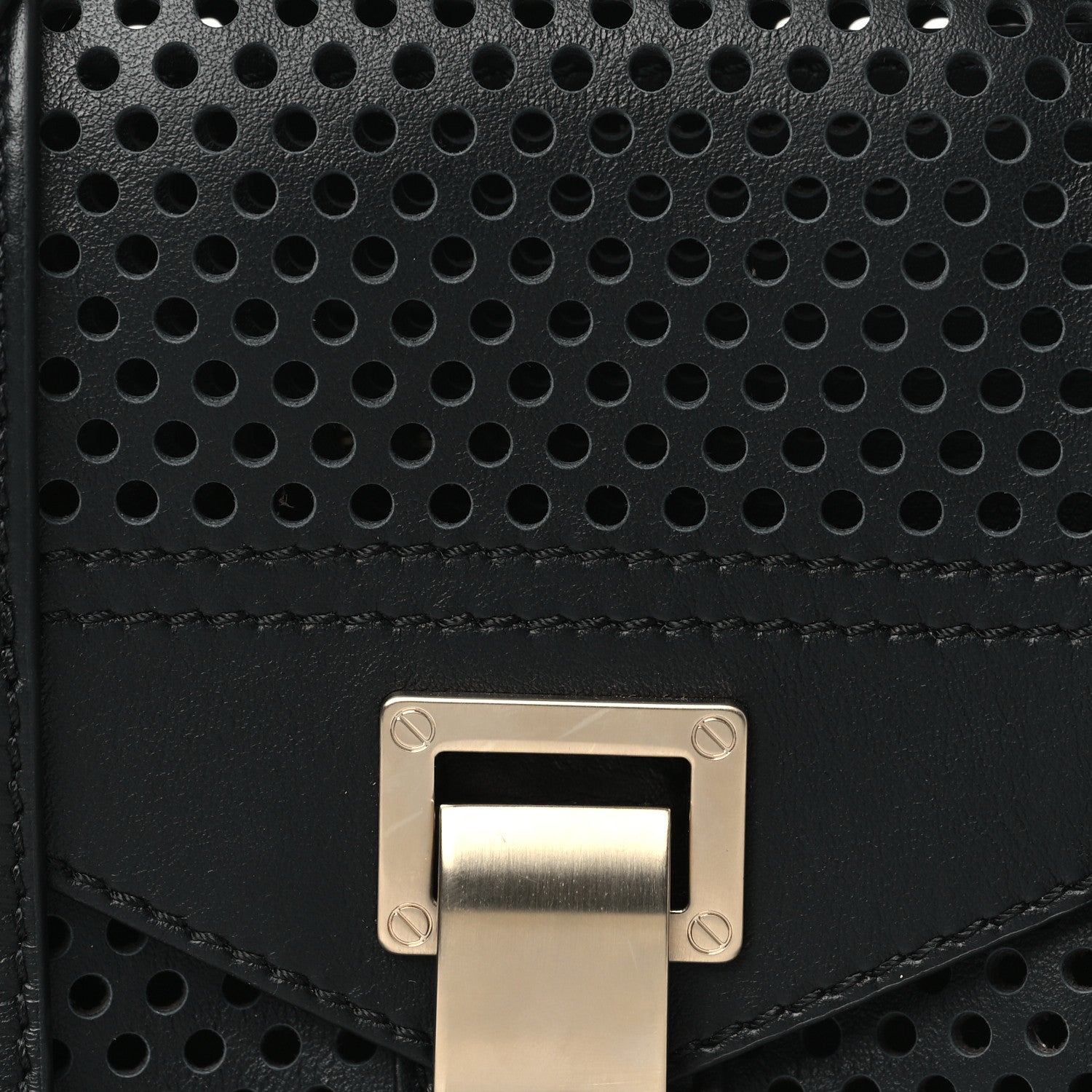 Proenza Schouler Lambskin Perforated Mini PS1 Satchel Black 8 of 10