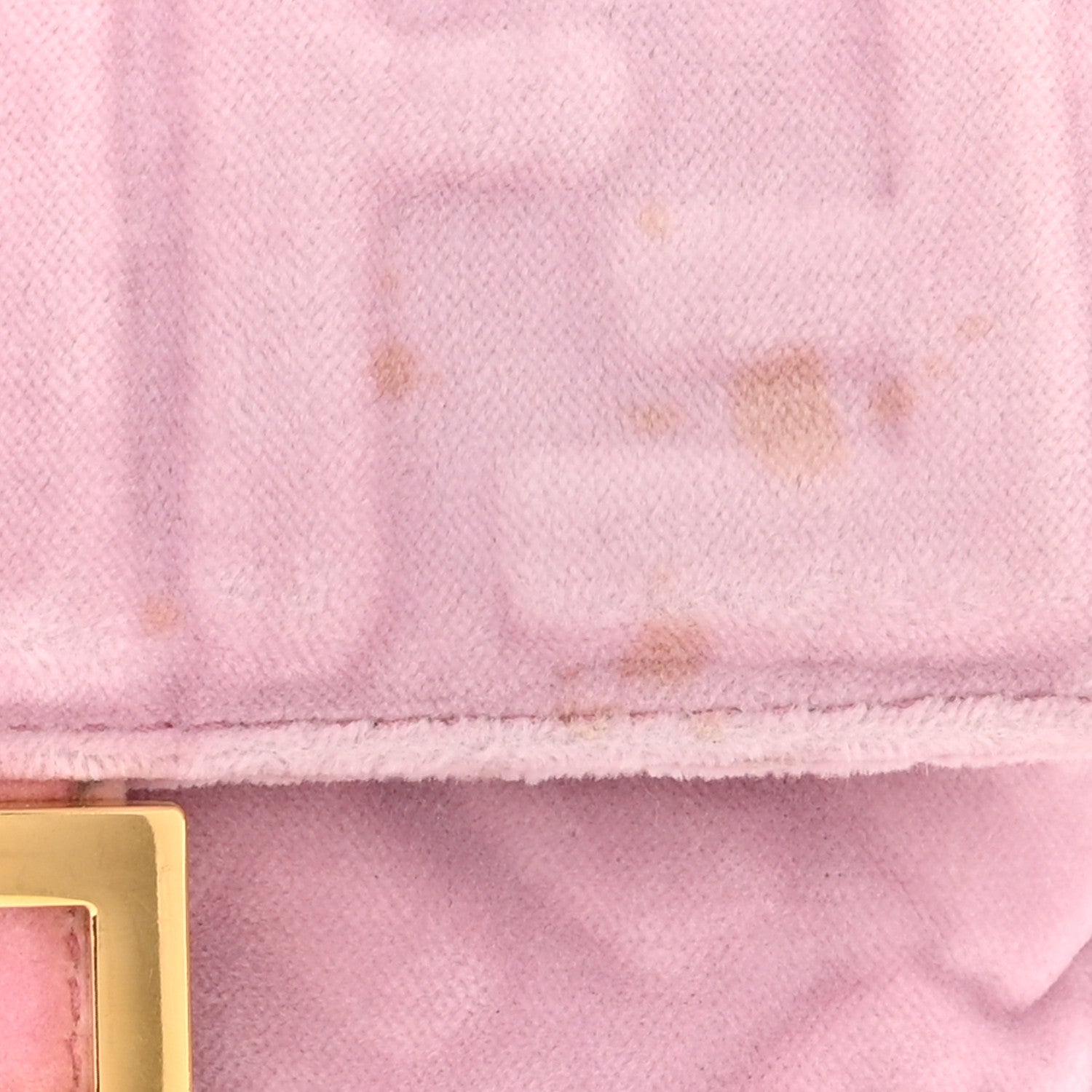 Fendi Velvet FF Embossed Mini Baguette Rosa Confetti 11 of 11