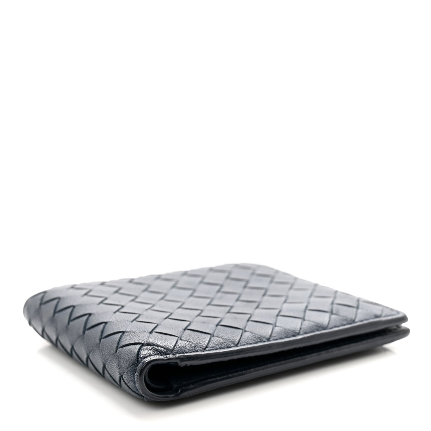 Bottega Veneta Nappa Intrecciato Bi-Fold Wallet Denim 4 of 7