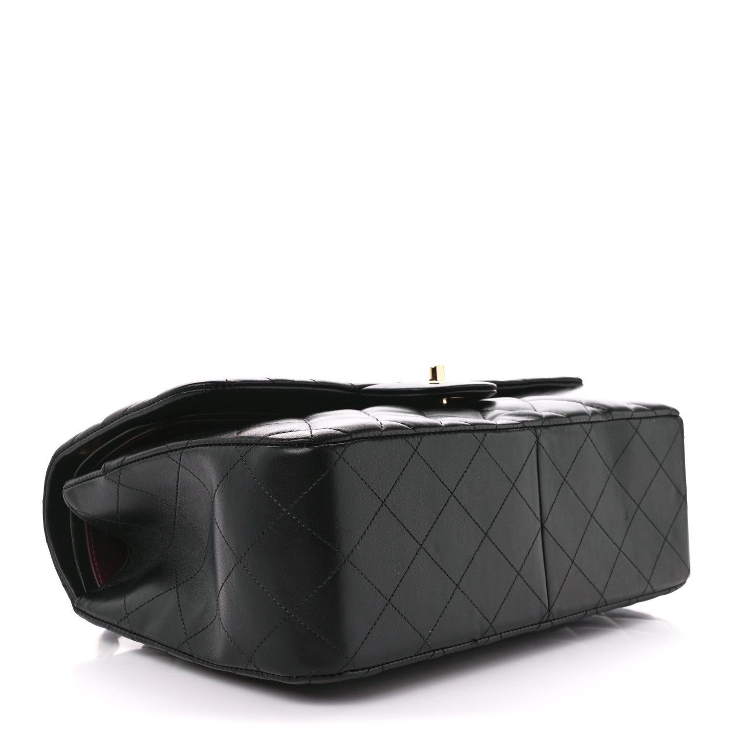 Chanel Lambskin Quilted Jumbo Double Flap Black 4 of 11