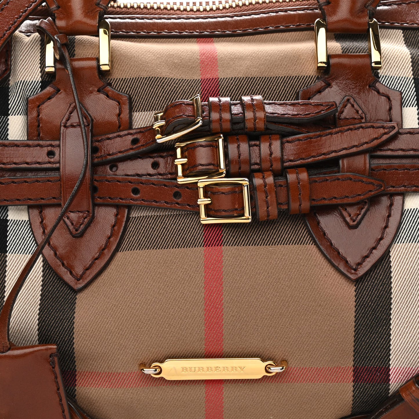 House Check Small Gladstone Dark Tan