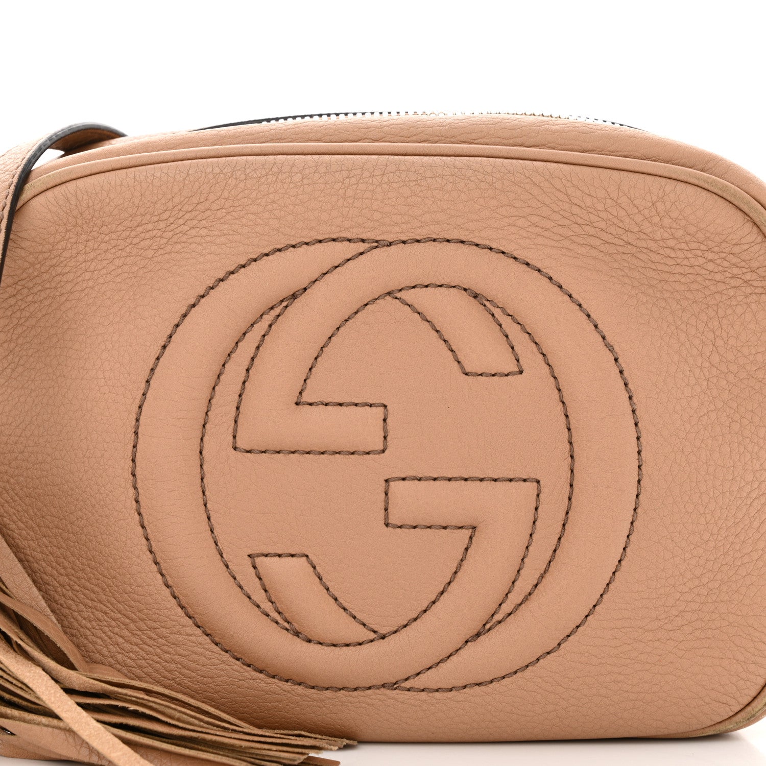 Gucci Pebbled Calfskin Small Soho Disco Bag Camelia 8 of 19
