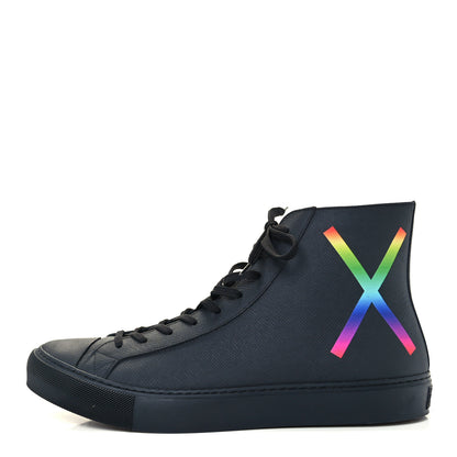 Louis Vuitton Calfskin LV Tattoo Sneaker Boots 10 Black 1 of 12
