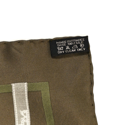 Hermes Silk Bolduc Pocket Square 45 Vert 3 of 3