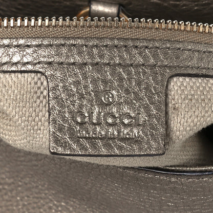 Gucci Metallic Pebbled Calfskin Medium Soho Chain Shoulder Bag Golden Beige 6 of 11