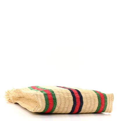 Gucci Raffia Linen Web Cestino Tote Bag 4 of 11
