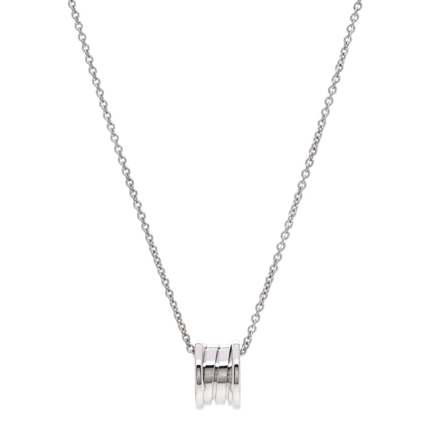 Bulgari 18K White Gold B.Zero1 Pendant Necklace 1 of 5