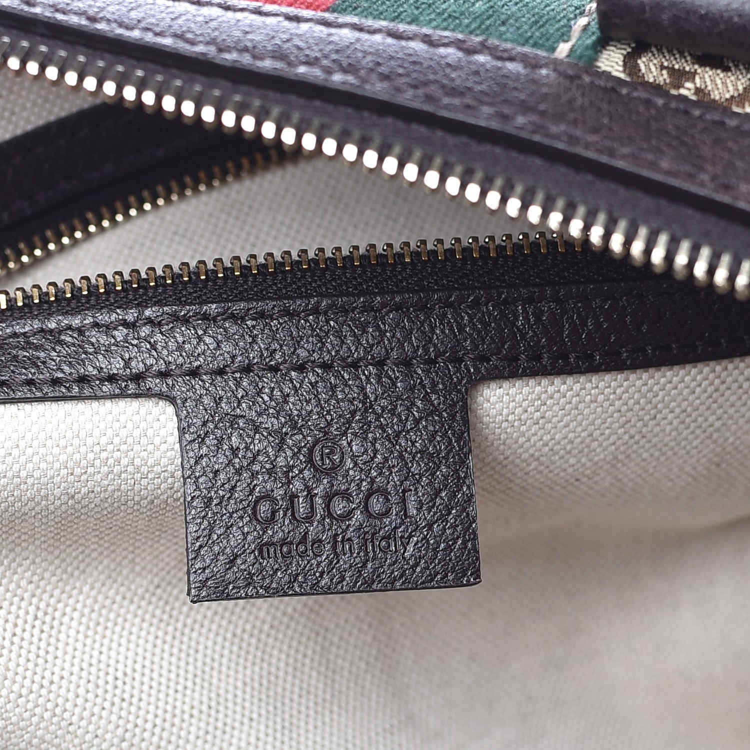 Gucci Monogram Vintage Web Medium Webby Bee Boston Dark Brown 6 of 8