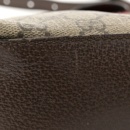 Gucci GG Supreme Monogram Textured Dollar Calfskin Web Small Ophidia Dome Shoulder Bag Beige Ebony New Acero 14 of 14