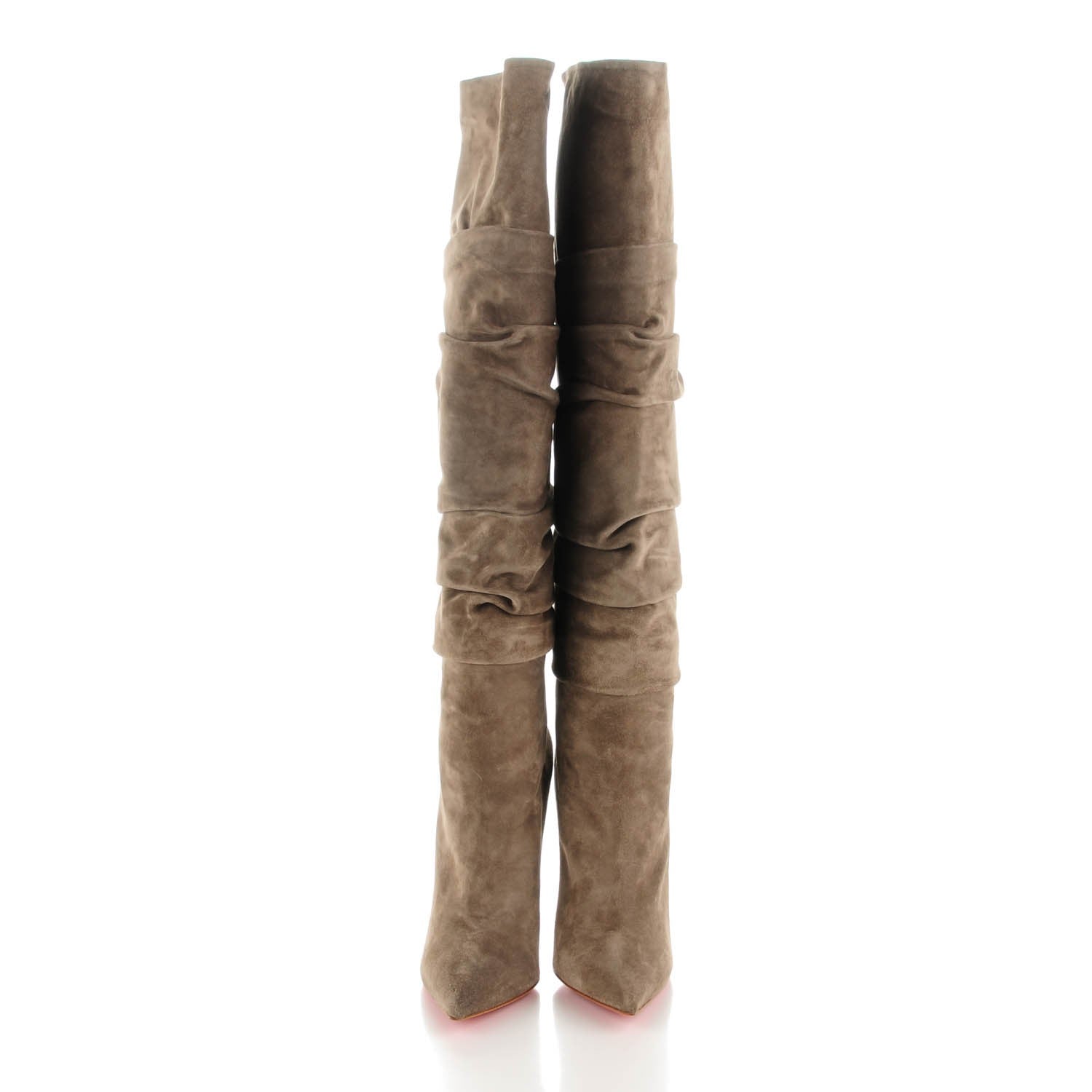 Christian Louboutin Veau Velours Ishtar 120 Boots 40 Cendre 2 of 7