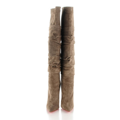 Christian Louboutin Veau Velours Ishtar 120 Boots 40 Cendre 2 of 7