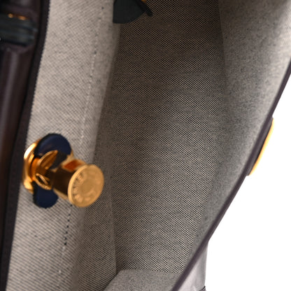 Hermes Toile H Berline Vache Hunter Herbag Zip PM 31 Cassis Ecru Black Bleu Saphir 6 of 11